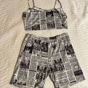 2 piece newspaper crop set